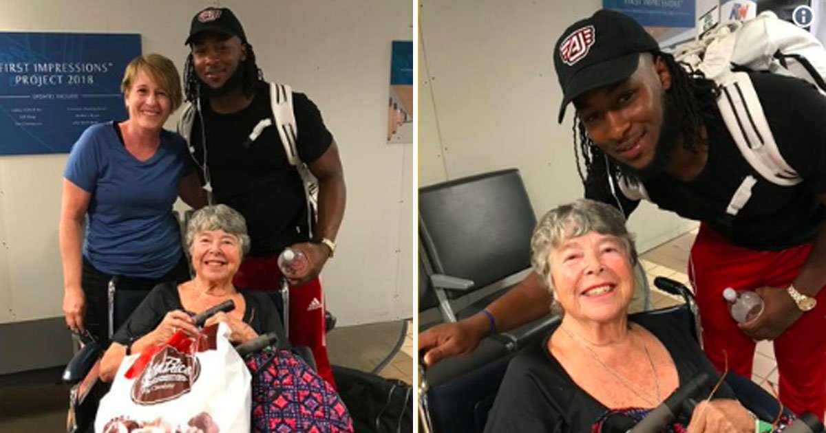 nfl.jpg?resize=1200,630 - NFL Player Didn't Think Twice And Helped Elderly Woman At Airport