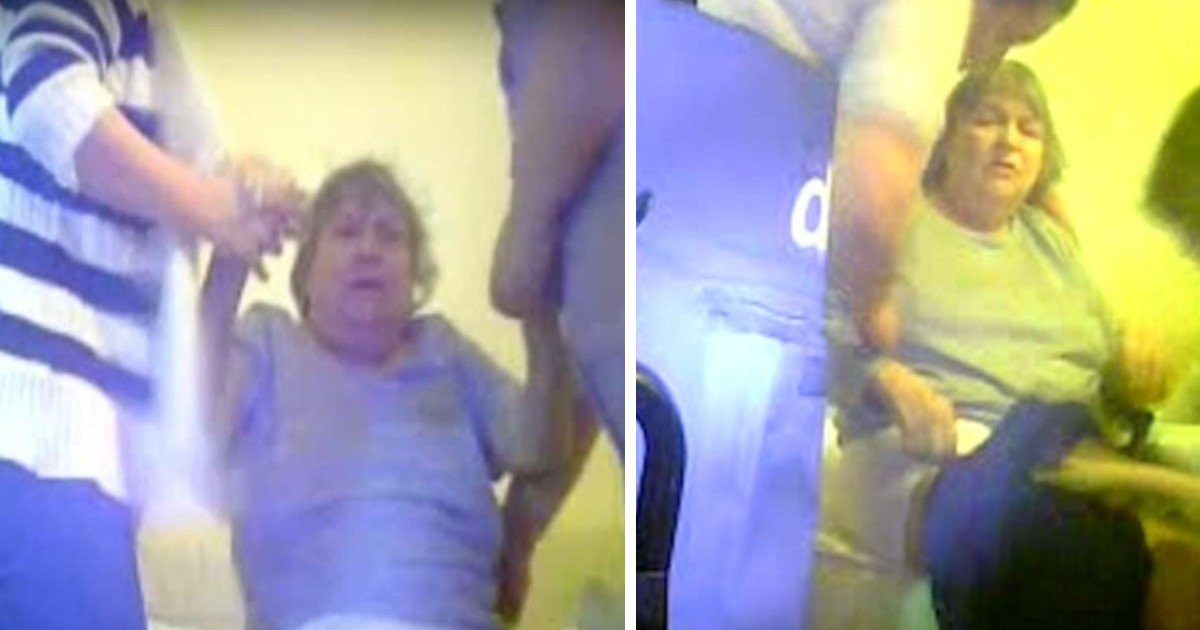 pic copy 6 1.jpg?resize=412,275 - Care Home Workers Brutally Dragging 71-Year-Old Alzheimer's Patient From Her Bed Caught On Spy Camera