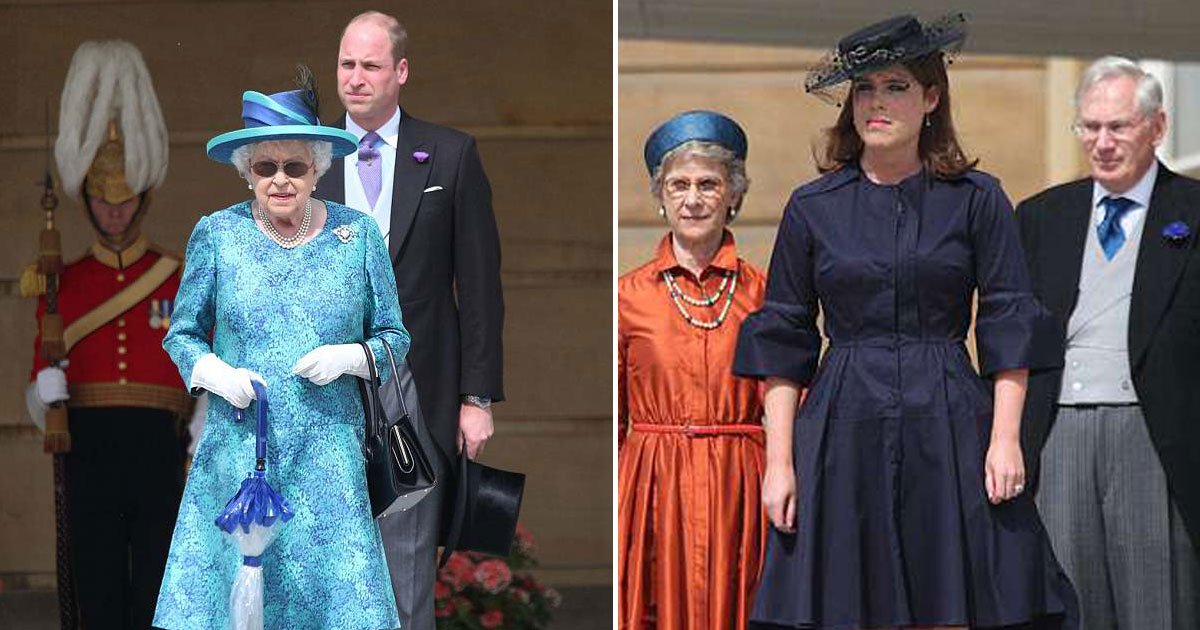 untitled 1 3.jpg?resize=412,232 - A Rainha Elizabeth recebe convidados em uma festa de jardim no Palácio de Buckingham ao lado do Príncipe William e da Princesa Eugenie