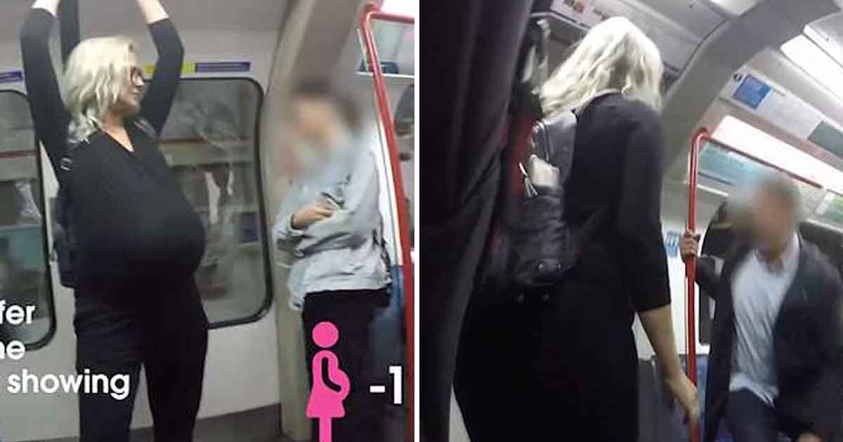 adfasd.jpg?resize=412,232 - Londres : les usagers refusent de laisser leur siège à une femme très enceinte un métro bondé