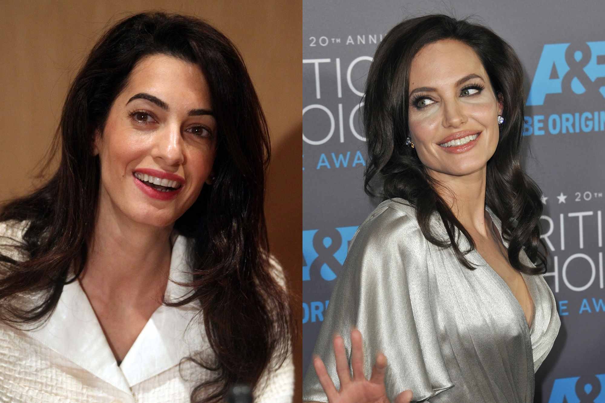 amal clooney angelina jolie.jpg?resize=412,232 - Fontes afirmam que relação entre Angelina Jolie e Amal Clooney é de "rivalidade e ódio"