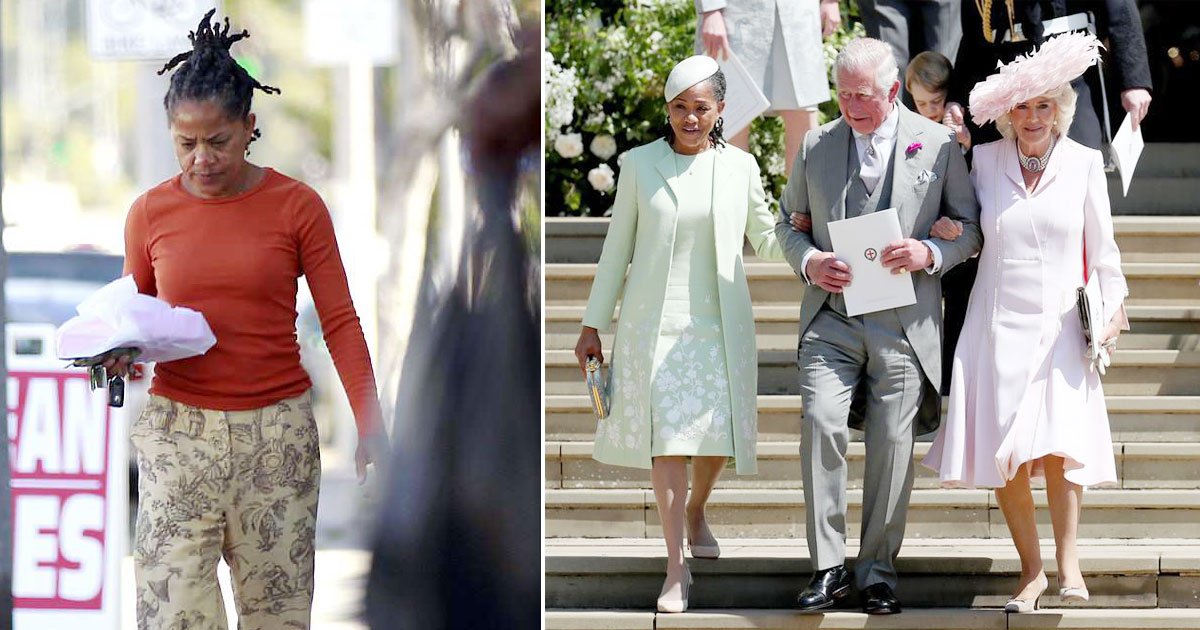 doria ragland prince charles.jpg?resize=412,232 - Se observó a la madre de Meghan Markle recogiendo pasteles cerca de su casa después de que un amigo del príncipe Carlos describiera a su familia como "terriblemente común"