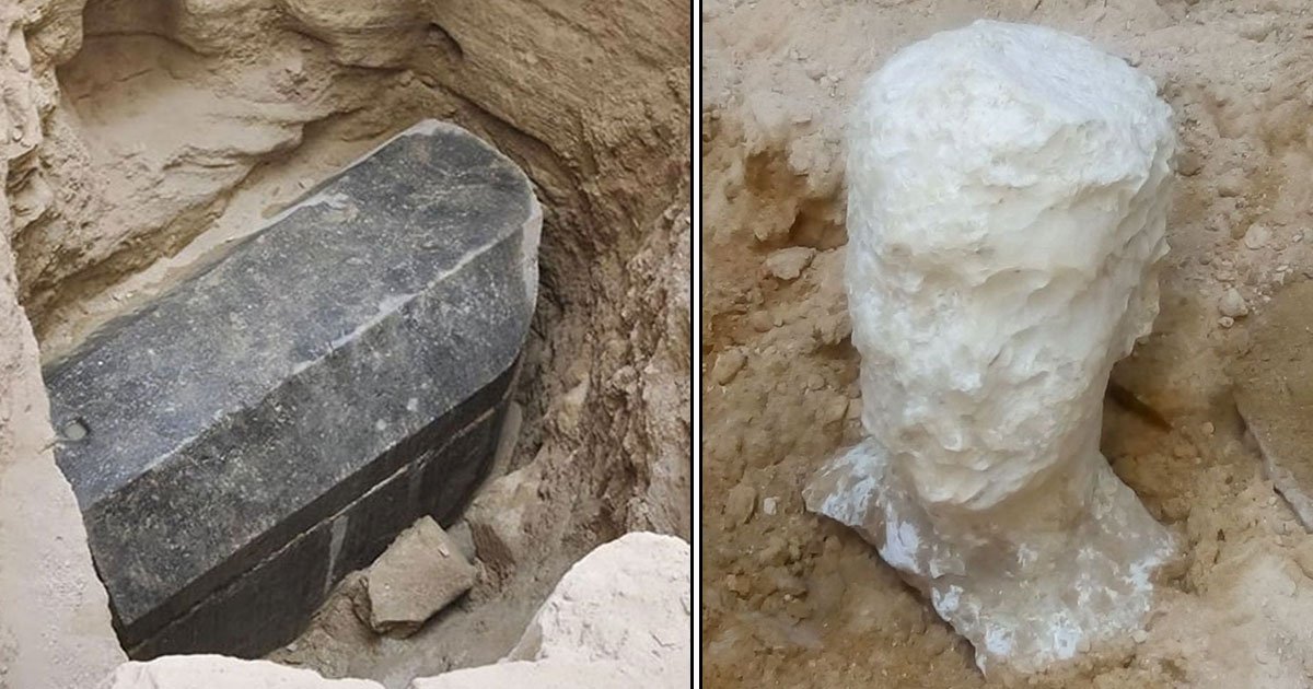 egypt research coffin.jpg?resize=412,232 - Archaeologists Found A Massive Black Coffin In Egypt—Prepare To Open Huge Granite Sarcophagus