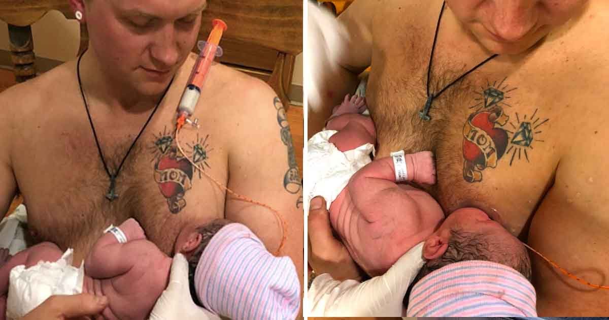 gadg.jpg?resize=1200,630 - Loving Father Decided To Breastfeed His Newborn Baby To Inspire Other Dads