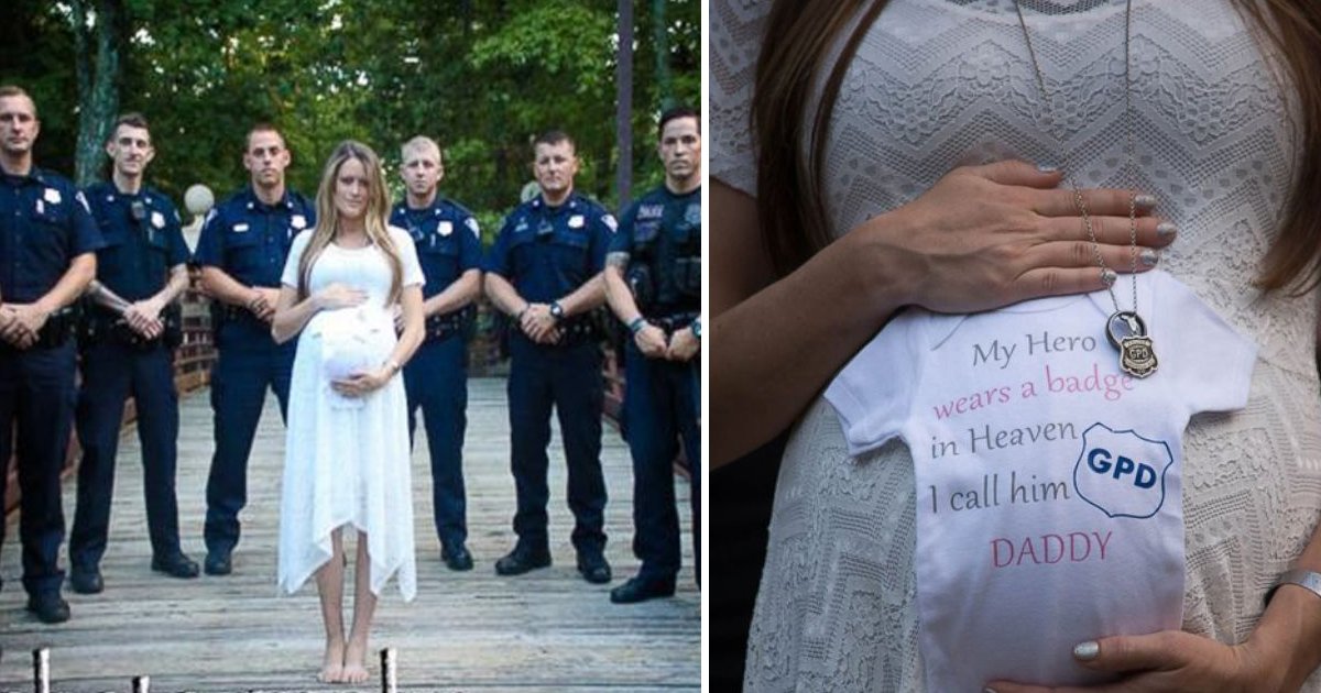 gagaaaa.jpg?resize=412,275 - Her Husband Died On Duty, So This Pregnant Woman Had A Photoshoot In His Honor