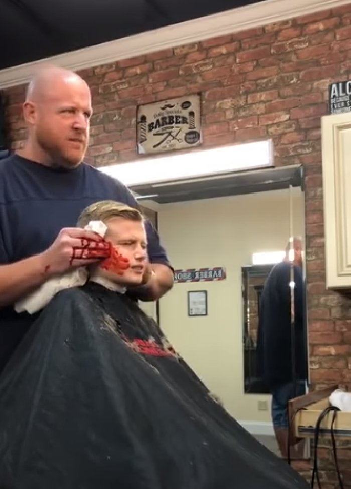 Boy S Prank On Barber Backfired As The Man Pretended He Accidentally Made A Cut Small Joys Boy S Prank On Barber Backfired As The Man Pretended He Accidentally Made A Cut Small Joys