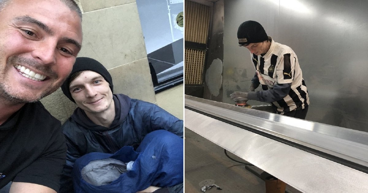 j2 side.jpg?fit=1024%2C538&ssl=1&strip=all - Homeless Man Asked A Businessman For Spare Change But He Got A Job Offer Instead