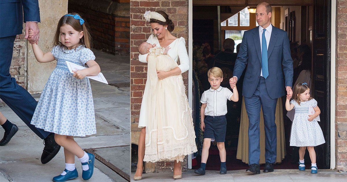 princess charlotte steals the show again at prince louis christening with her cheeky comment to photographers.jpg?resize=412,275 - La princesa Charlotte robó la atención de todos con su descarado comentario a los fotógrafos en el bautizo de Príncipe Louis