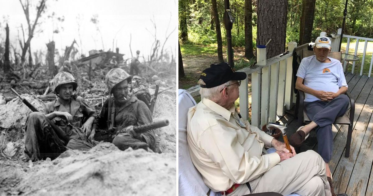 war veteran keeps his final promise he made to a fellow marine 49 years ago while under fire in vietnam.jpg?resize=1200,630 - War Veteran Kept His Promise To A Fellow Marine 49 Years Ago And Contacted Each Other Every New Year