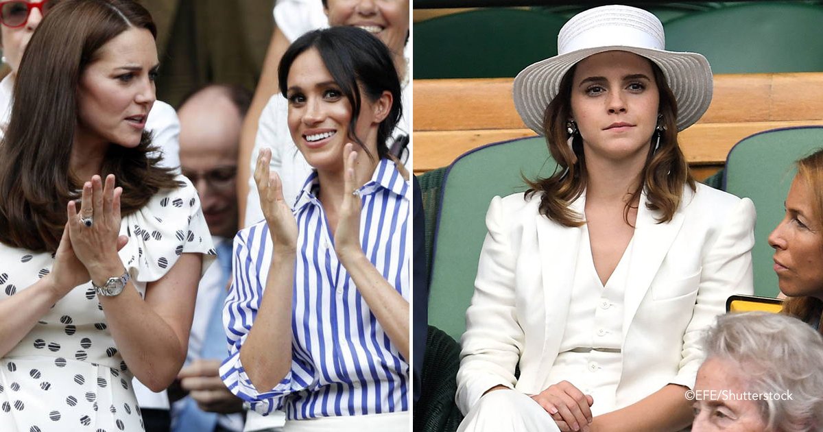 wimb.jpg?resize=412,275 - Ni Meghan Markle ni Kate Middleton. Emma Watson dejó a todos atónitos con su atuendo en Wimbledon