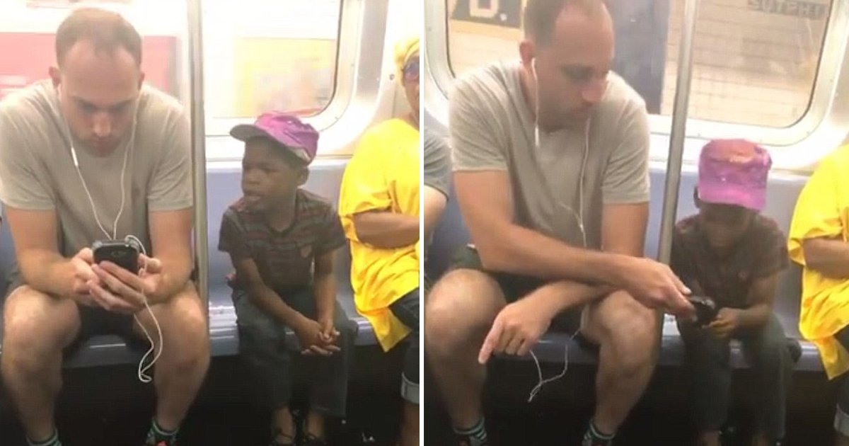 1 72.jpg?resize=412,232 - 남성이 지하철 옆자리서 쳐다보는 아이에게 '휴대폰' 건넨 이유 (영상)