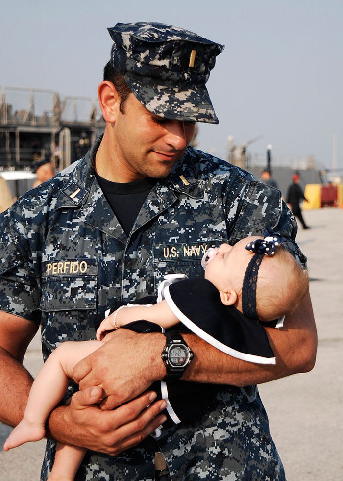 Soldier With His Daughter