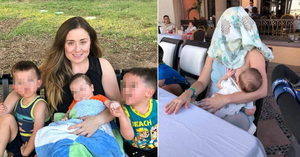 cover up.jpg?resize=412,232 - Breastfeeding Mom Covered Her Own Face After She Was Tired Of People Telling Her To Cover Up
