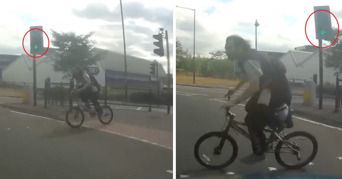 featured image 25.jpg?resize=1200,630 - Shocking Footage Shows Cyclist Inches Away From Inevitable Death