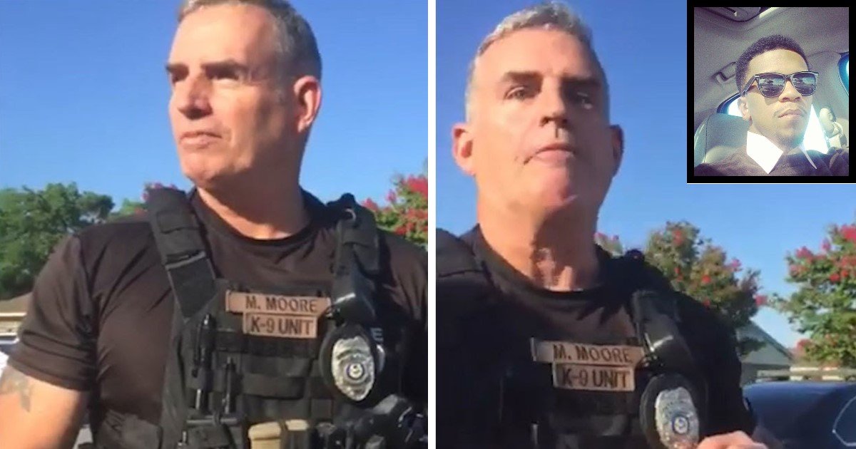 featured image 33.jpg?resize=412,232 - White Arkansas Cop FIRED After Video Of Him Telling Black Men That They 'Don't Belong In His City' Goes Viral