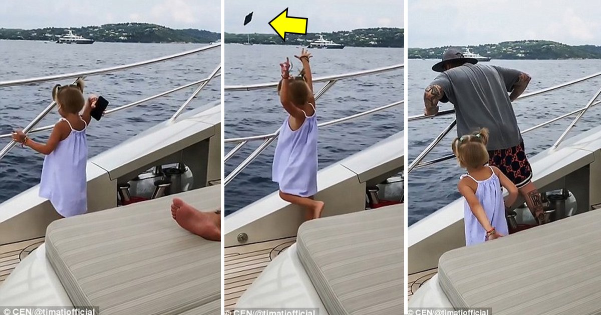 gagaggaaaa.jpg?resize=1200,630 - La fille du célèbre rappeur russe Timati jette son téléphone dans la mer car elle voulait profiter de son père pendant les vacances