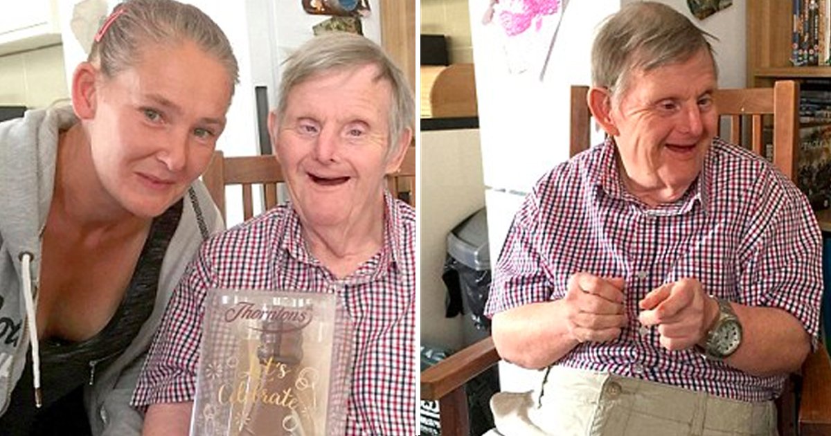 hah 2.jpg?resize=1200,630 - Defying The Odds Of The Doctors, Man With Down’s Syndrome Celebrated His 72nd Birthday