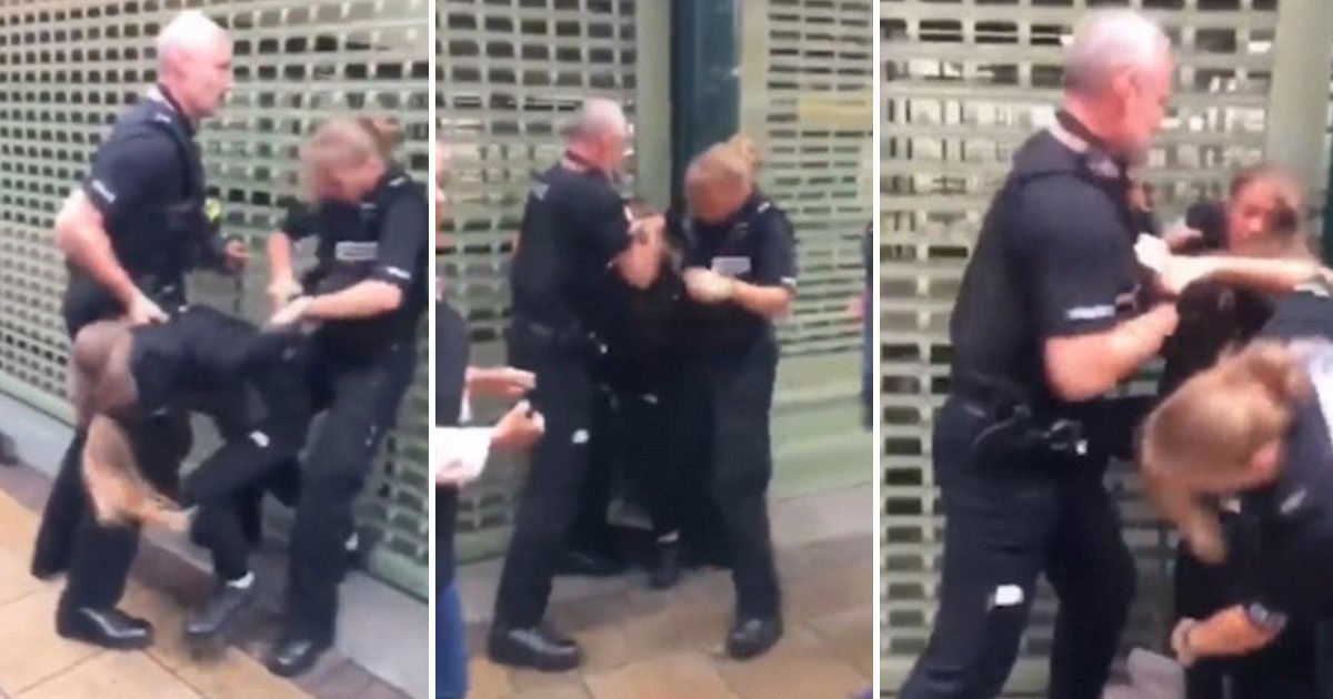 policeman slaps girl.jpg?resize=412,232 - Video Of A Policeman Slapping A 14-Year-Old Girl In The Face During An Arrest Has Divided The Internet