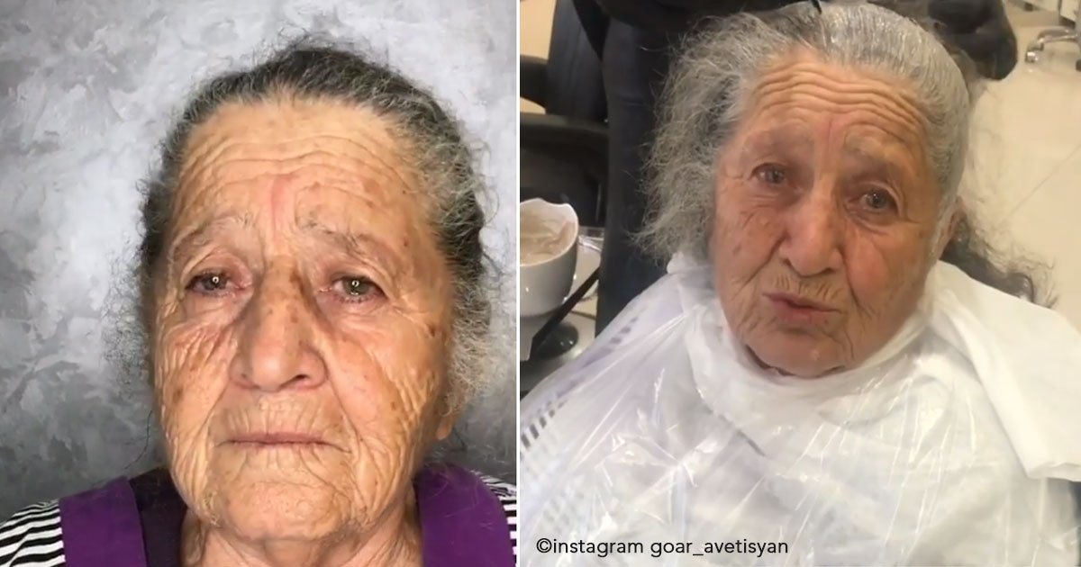 untitled 1 83.jpg?resize=412,232 - Neta maquiadora queria dar um belo presente para sua avó, então mudou o seu look deixando-a simplesmente LINDA!