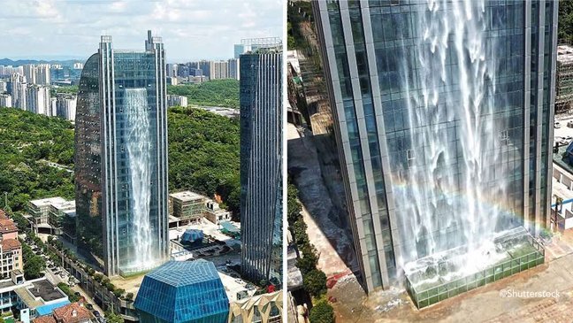 xax 1.jpg?resize=1200,630 - Empresa chinesa constrói uma cachoeira artificial de 108 metros de altura em um arranha-céu