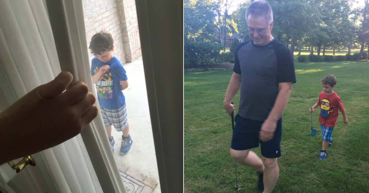 yard work.jpg?resize=412,275 - 5-Year-Old Boy Did Yard Work With Neighbor Every Day After His Dad Was Deployed In Syria