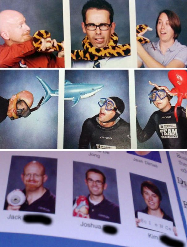 Three Teachers Always Come Up With Something New For Their Yearbook Pictures