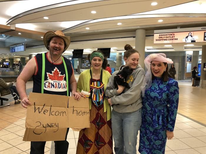 We Decided To Embarrass Our Daughter At The Airport After 3 Months Away (We Don