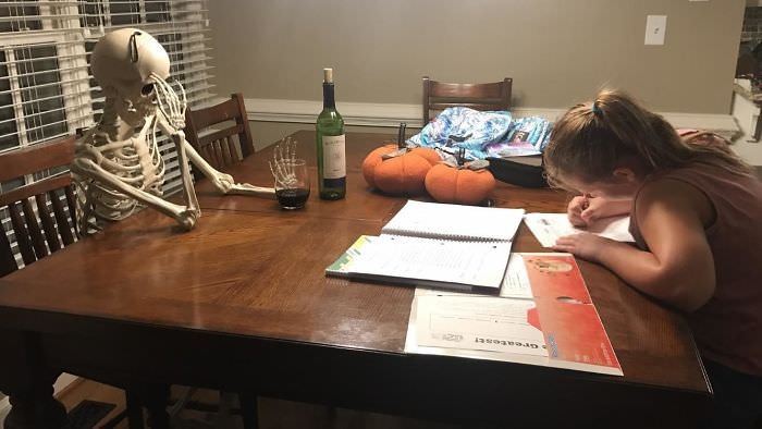 Actual Photo Of Me Waiting For My Daughter To Finish Her Homework