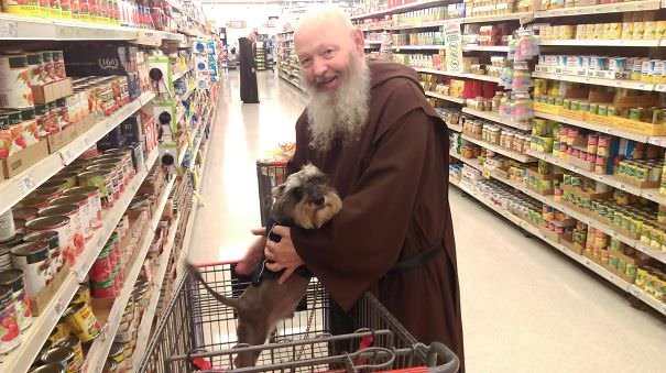 This Monk Just Stopped Me And My Dog In The Store To Tell Me That My Dog Reminded Him Of A Picture He