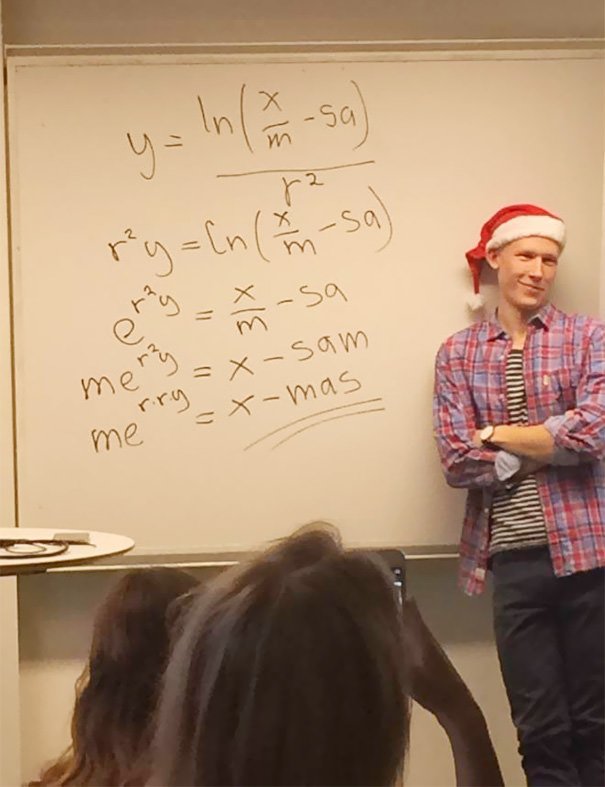  This Math Teacher Solves For X-mas