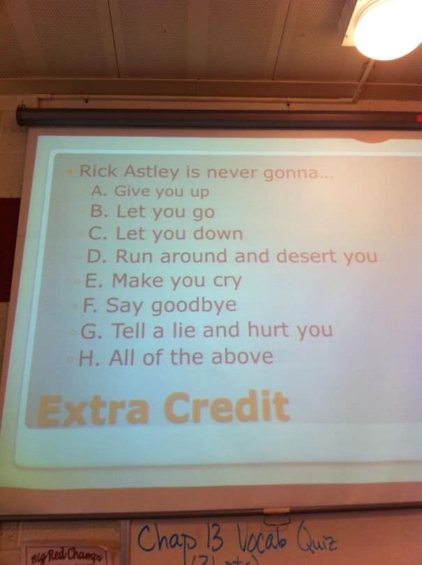 How My Teacher Friend Gives Her Extra Credit