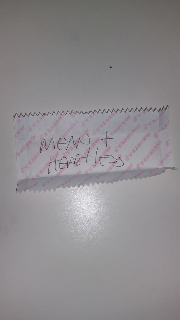 When I Gave My Teacher Only The Gum Wrapper.