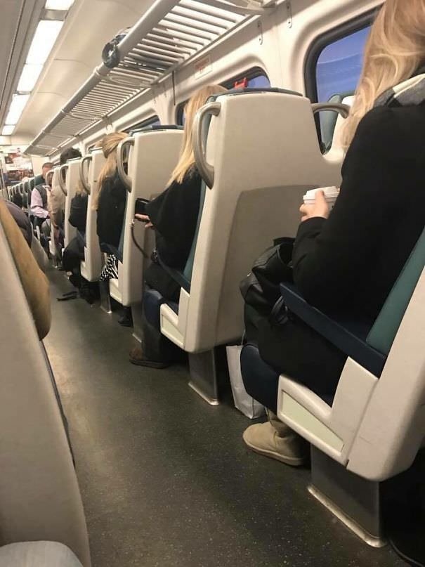 My Friend Got On The Train And The Same Woman Sat Down, 4 Times...