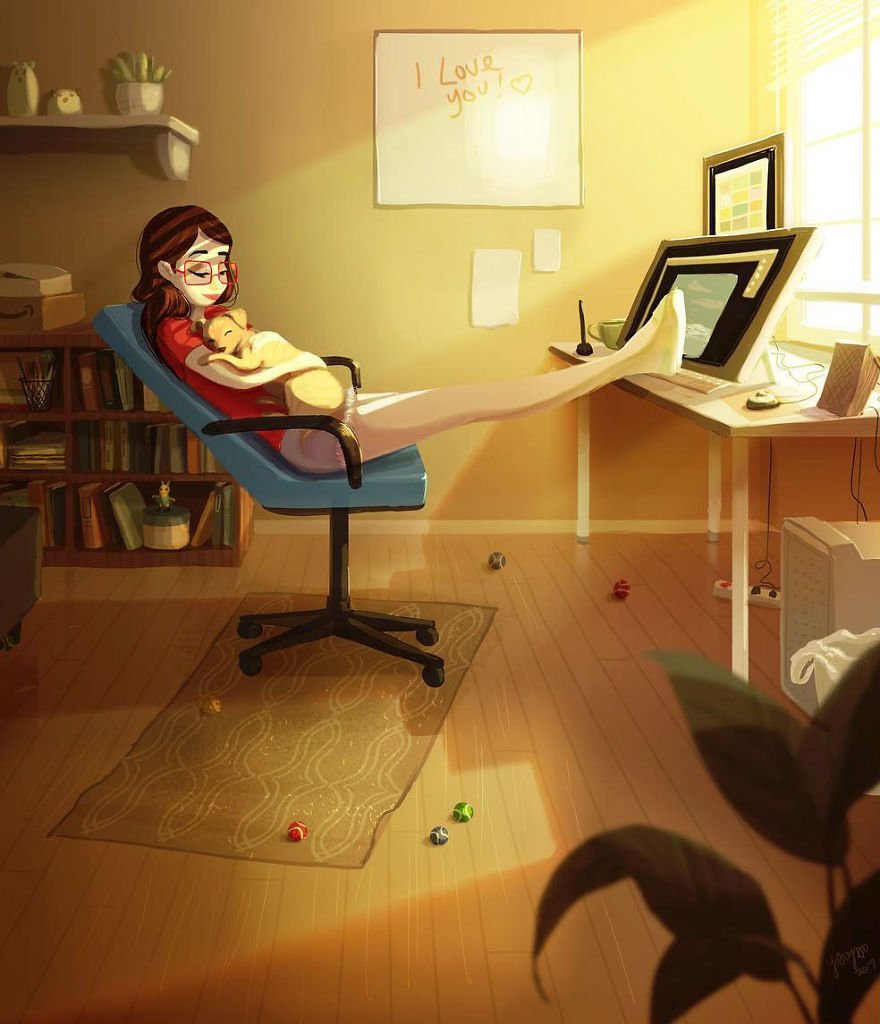 Living-With-Dog-Illustrations-Yaoyaomva Living-With-Dog-Illustrations-Yaoyaomva