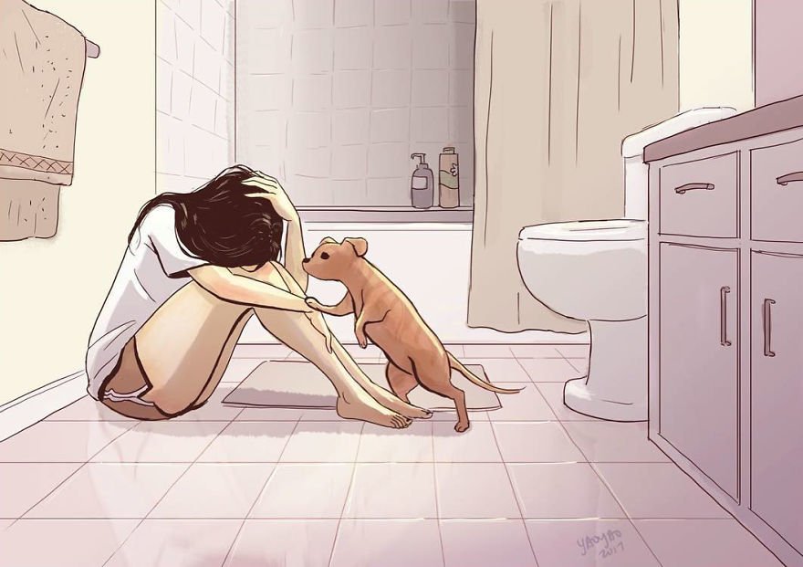 Living-With-Dog-Illustrations-Yaoyaomva Living-With-Dog-Illustrations-Yaoyaomva