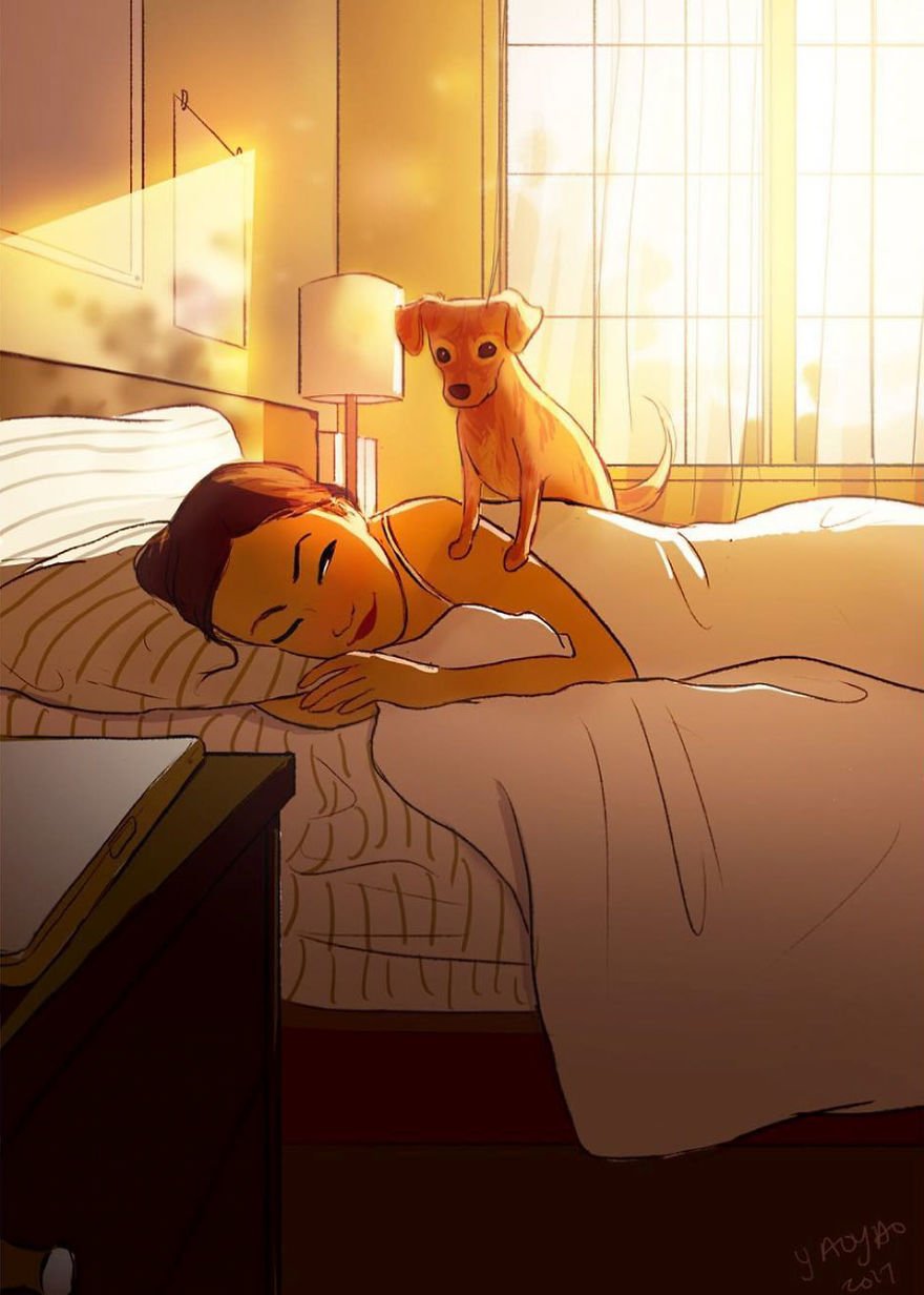 Living-With-Dog-Illustrations-Yaoyaomva Living-With-Dog-Illustrations-Yaoyaomva