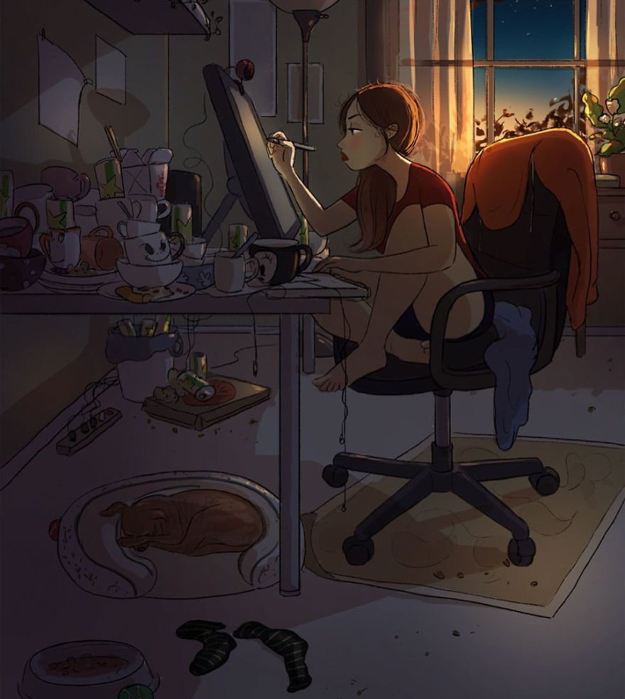 Living-With-Dog-Illustrations-Yaoyaomva Living-With-Dog-Illustrations-Yaoyaomva