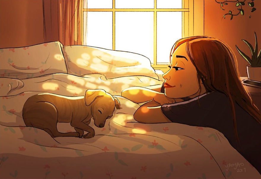 Living-With-Dog-Illustrations-Yaoyaomva Living-With-Dog-Illustrations-Yaoyaomva