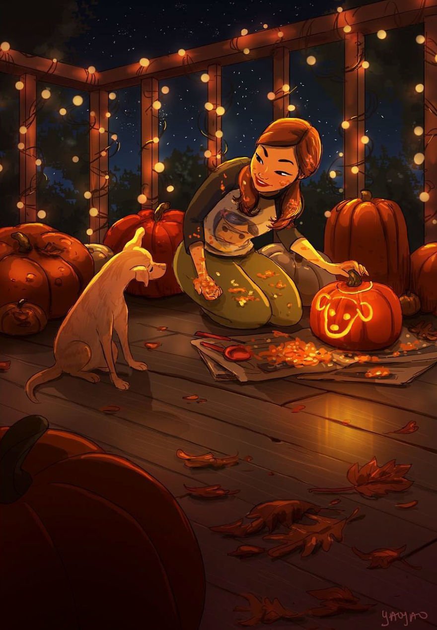 Living-With-Dog-Illustrations-Yaoyaomva Living-With-Dog-Illustrations-Yaoyaomva