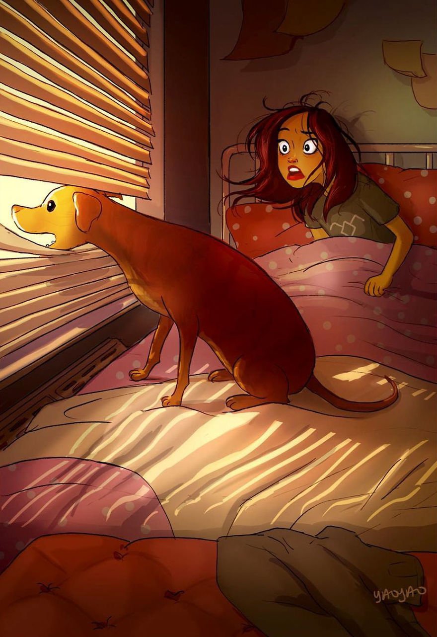 Living-With-Dog-Illustrations-Yaoyaomva Living-With-Dog-Illustrations-Yaoyaomva