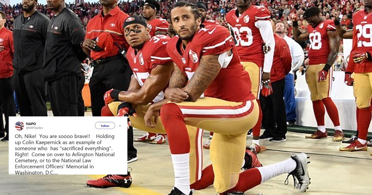 aga.jpg?resize=412,275 - Associação Nacional dos Policiais conclama por boicote à Nike devido à campanha publicitária Kaepernick