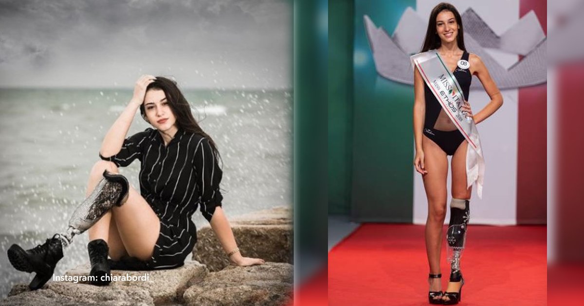 cover22 42.png?resize=412,275 - Chiara Bordi, la primer finalista de Miss Italia con una pierna ortopédica, le da una lección a todos