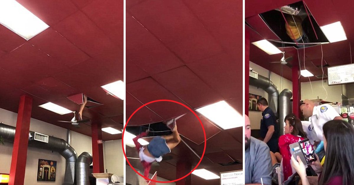 gaa.jpg?resize=412,232 - Un drogué traverse le plafond d'un restaurant mexicain en Californie