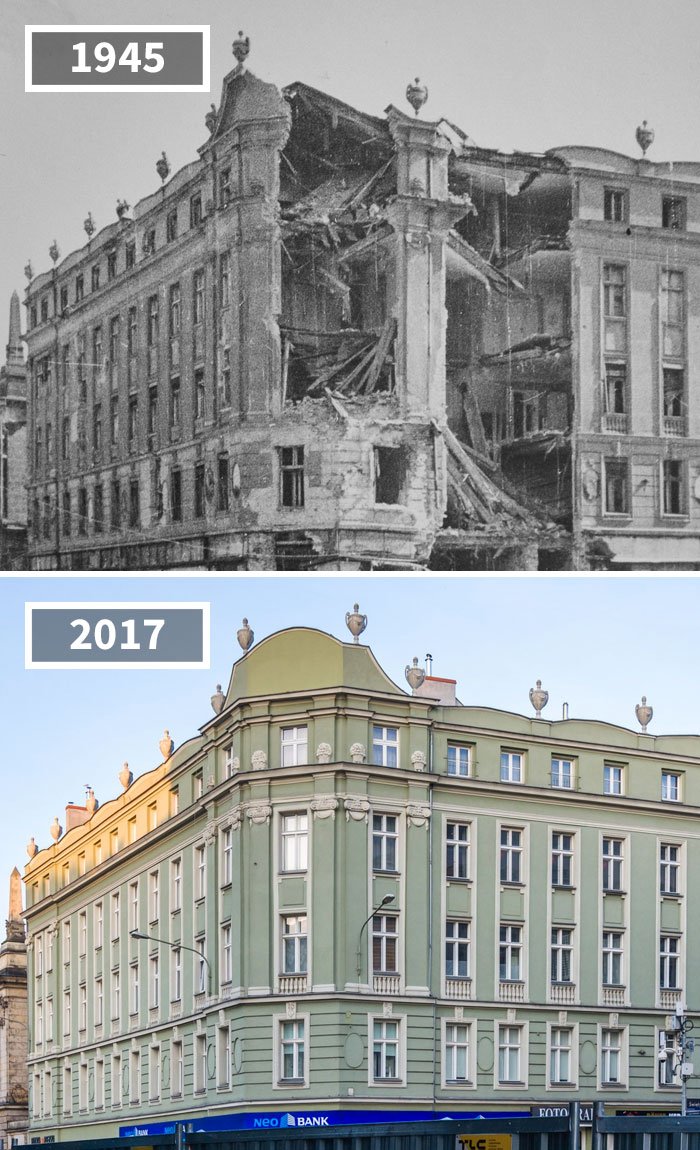Corner Of Ratajczaka And Åw. Marcin Streets, PoznaÅ, Poland, 1945 - 2017