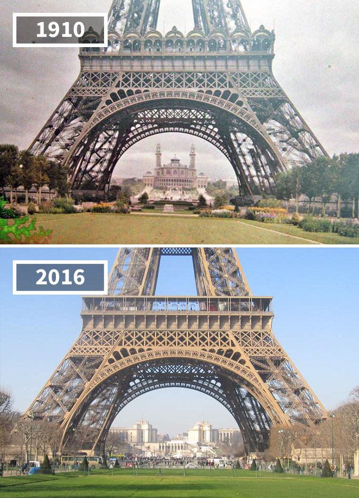 Tour Eiffel, Paris, France, 1910 - 2016
