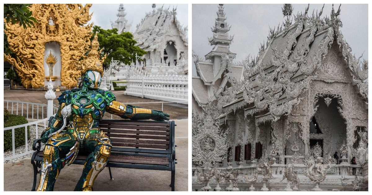 temple.jpg?resize=1200,630 - Vous pouvez sentir le paradis et l'enfer à la fois dans ce temple blanc en Thaïlande