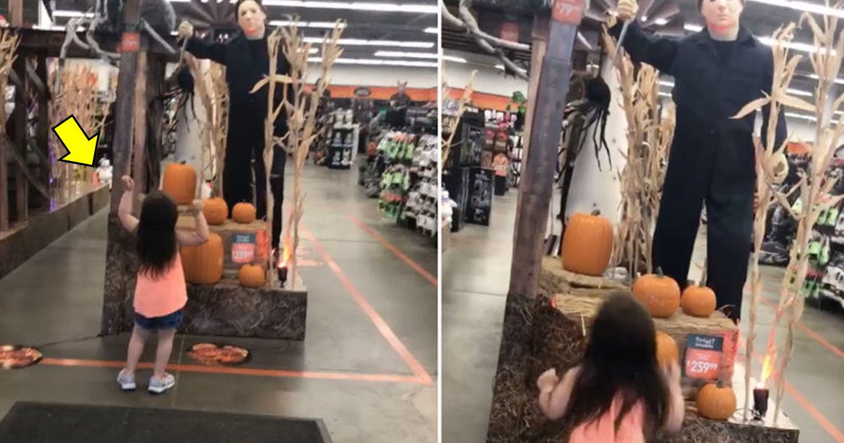 vgdgdgd.jpg?resize=1200,630 - Little Girl Caught On Camera Dancing In Front Of Mike Myers Doll