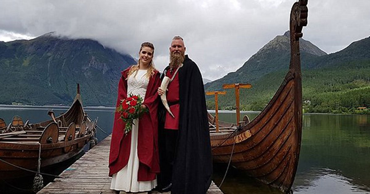 viking wedding.jpg?resize=412,232 - Couple Tied The Knot In A Viking Ceremony Inspired By 10th Century