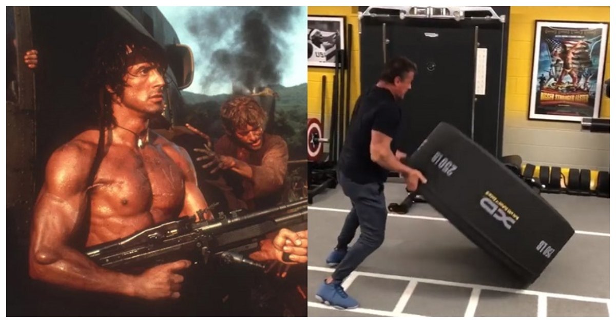 workout.jpg?resize=1200,630 - La vidéo d'entraînement de Sylvester Stallone montre à quel point il est éxcité alors qu'il se prépare pour Rambo 5