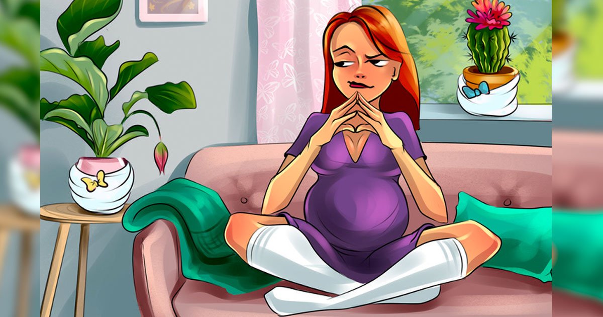 7 130.jpg?resize=412,232 - 14 Ilustraciones que muestran que no es tan fácil convivir con una embarazada